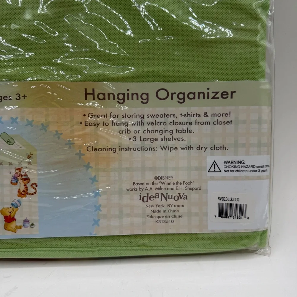 Disney Winnie the Pooh & Tigger Hanging 3 Shelf Closet Organizer Idea Nuova